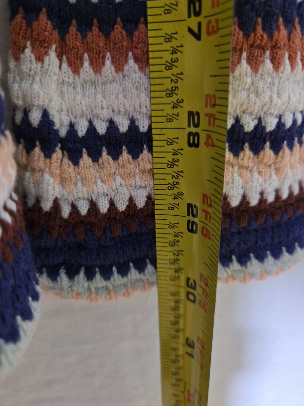 Rip Curl Multicolor Chevron Knit Pants in Navy, White, Peach & Mint - Picture 11 of 14